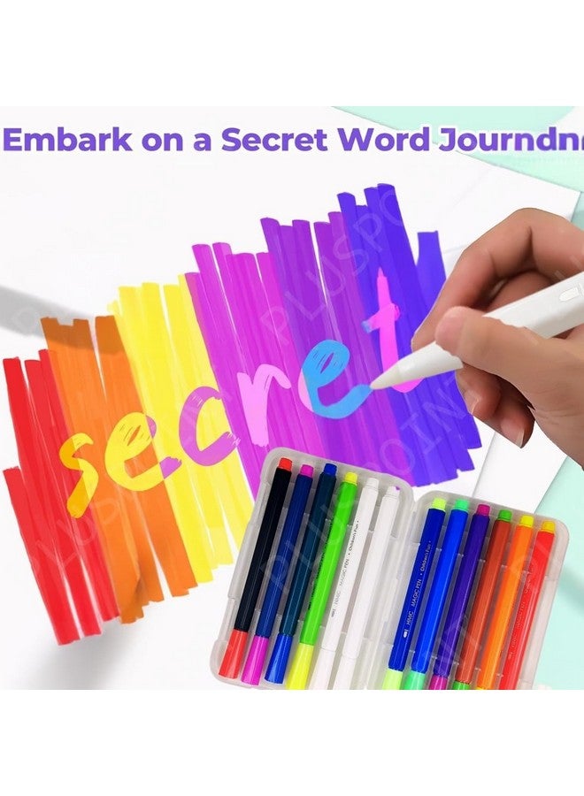 PLUSPOINT Magic Colors Changing Pen Set - 12 Pcs Colour Changing Sketch Pens, Colouring Kit Art Markers Colour Sketch Pens Set for Kids, Artists Sketching Drawing Materials, Art & Craft Supplies - Image 2