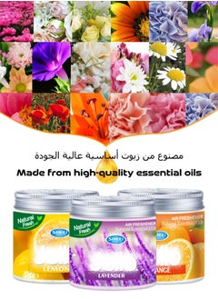 SAMEILI Air Freshener - Lavender - Gel Scent Freshener - Odor Eliminator - Solid Wood Block Aromatherapy - Contains Essential Oil Ingredients - Scent Freshener - For Closet, Bathroom, Car, Living Room, Office, Pet Area - 220g  - Image 3