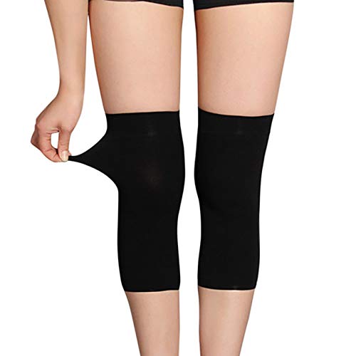 JUMISEE (One Pair) Cotton Knee Sleeves for Knee Support, Circulation Improvement & Pain Relief,Sport Compression for Running, Pain Management, Arthritis Pain Women Men (Black, X-Large) - Image 3