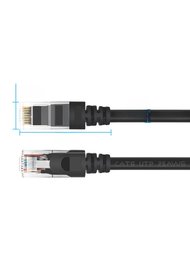 Generic Yonghang 1 Meter 2 Meter 3 Meter 5 Meter 6 Gigabit Network Cable Broadband Network Jumper CAT6 High-speed Flat 6 Type Network Cable-Color:Black-Line Length:10 M  - Image 4