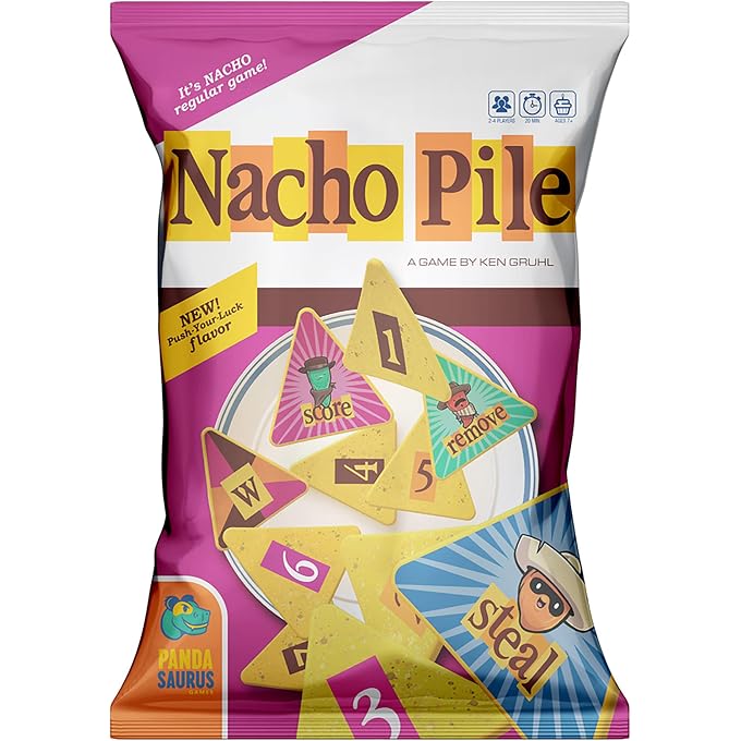 Pandasaurus Games Nacho Pile Party Game - Fast-Paced Game of Chip-Stacking Fun! Push-Your-Luck Strategy Game, Fun Family Game for Kids and Adults, Ages 7+, 2-4 Players, 20 Minute Playtime, Made by - Image 1