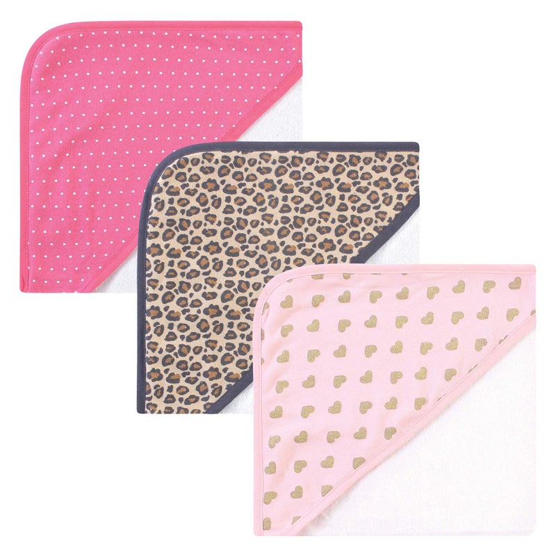 Hudson Baby Unisex Baby Cotton Rich Hooded Towels, Leopard, One Size - Image 2