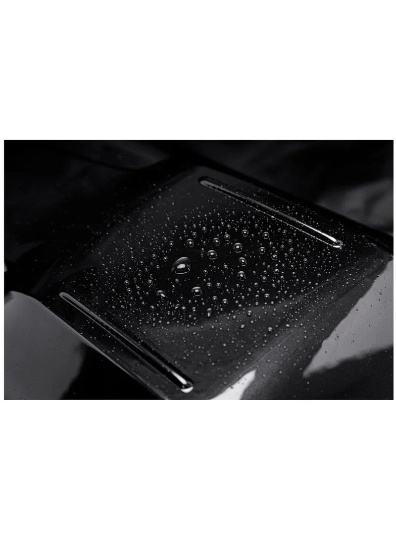 ARCTIC HUNTER Glossy Hard Shell Sling Bag Water Resistant Anti Theft Unisex Cross Body Shoulder Bag for Travel Business Casual XB00551 Black