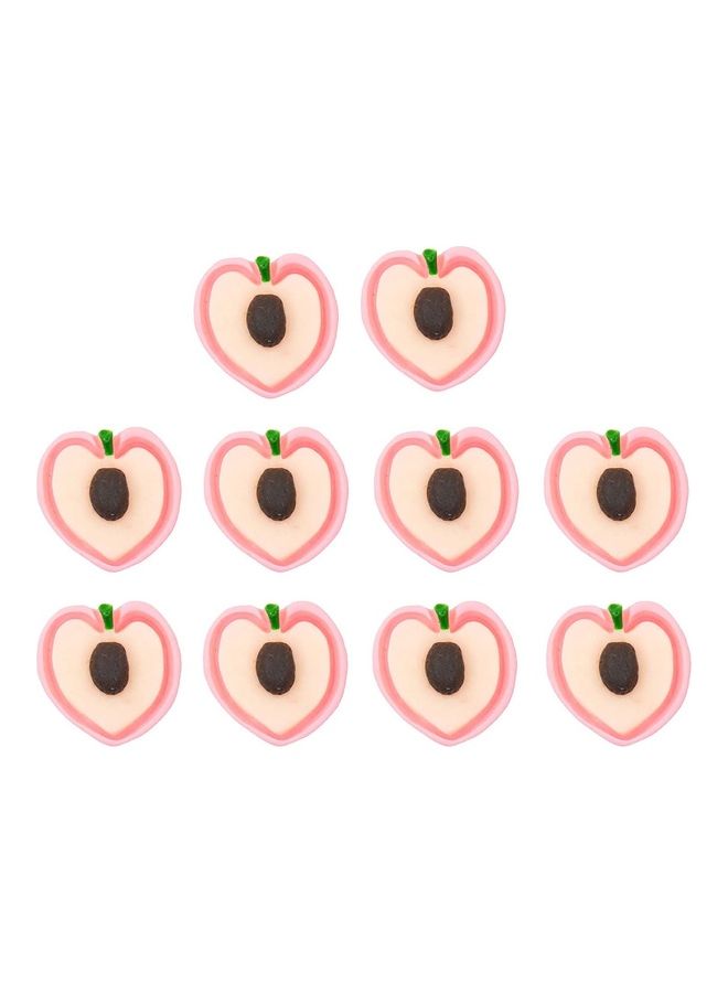 10-Piece Mini Peach Miniature Fake Fruit Toy - Image 1