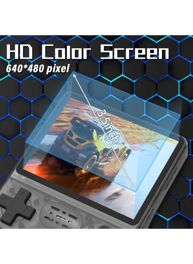 MUNTAQI R36S Retro Handheld Game Console – 3.5" HD Screen 640x480, 64-Bit Quad-Core A7 1.5GHz, 28 Emulators, 128GB TF Card, Portable Retro Gaming Player with 20,000+ Classic Games, Fast Charging USB-C - Image 2