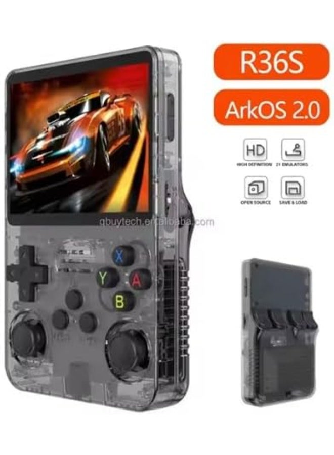 MUNTAQI R36S Retro Handheld Game Console – 3.5" HD Screen 640x480, 64-Bit Quad-Core A7 1.5GHz, 28 Emulators, 128GB TF Card, Portable Retro Gaming Player with 20,000+ Classic Games, Fast Charging USB-C - Image 5