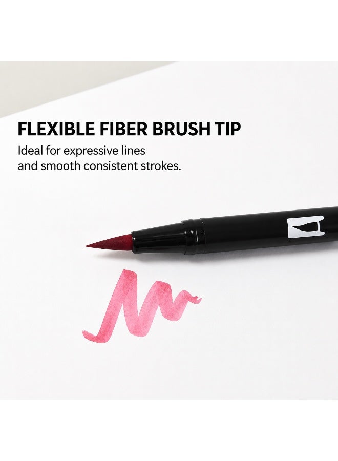 TOMBOW ABT Dual Brush Pen AB-T055, brush tip and fine tip, Yellow, Water-Based Ink, 1 pen for highlights - Image 3