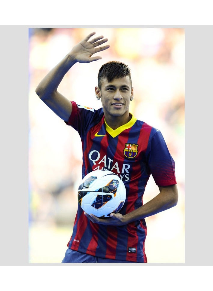كوينج Neymar Poster Football Star Decorative Painting Self-Adhesive Style