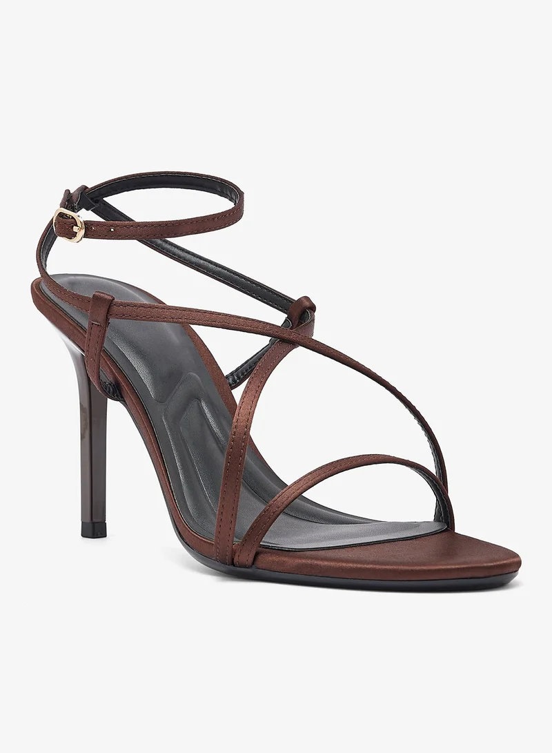 Satin Strap Detail High Heel Sandals
