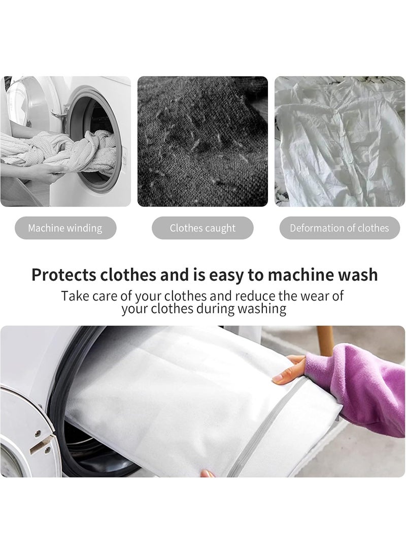 NANAO Mesh Bra Bags for Laundry(9 Pack), White Lingerie Bags for Washing Delicates,Baby Laundry,Sock,Travel Storage[1XXL/2XL/3L/2M/2bra bags] - Image 5