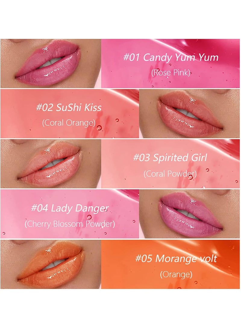 SYOSI 3 Pcs Plumping Lip Oils Hydrating Lip Gloss Smooth Moisturizing Lip Oil Transparent Toot Lip Oil for Lip Care Long-lasting Moisturizing - Image 5