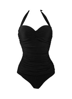 NIBEMINENT Ruched Detail Swimsuit Black  - Image 1