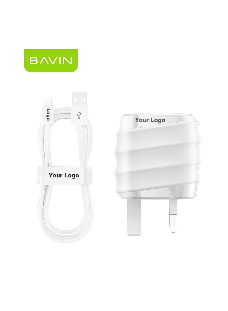 Bavin 18W Fast Charger + Free IPhone IOS-USB 3.0 Charging Speed Cable PC555E - Image 2