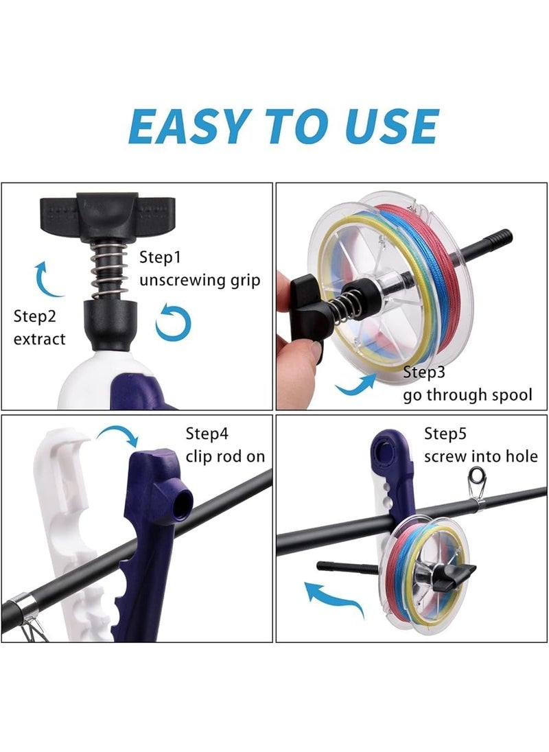 Generic - GQ 2PCS Fishing Line Spooler, Mini Winder Machine Portable Adjustable for Spinning and Casting Reels, Spooling Tools - Image 1
