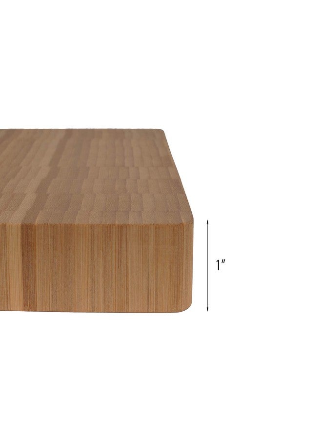 بامبو إم إن لوح تقطيع مطبخ من خشب البامبو الممتاز من BambooMN، مسطح - 7 بوصات × 7 بوصات × 1 بوصة - قطعة واحدة - Image 3