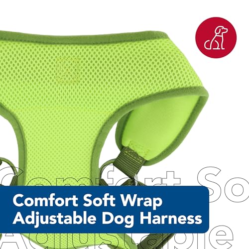 Coastal Pet Comfort Soft Wrap Adjustable Dog Harness - Comfortable Harness for Dog - Adjustable Fit - Easy Step-in Design - Breathable Fabric Mesh - Lime, 3/8" x 11"-13" - Image 2