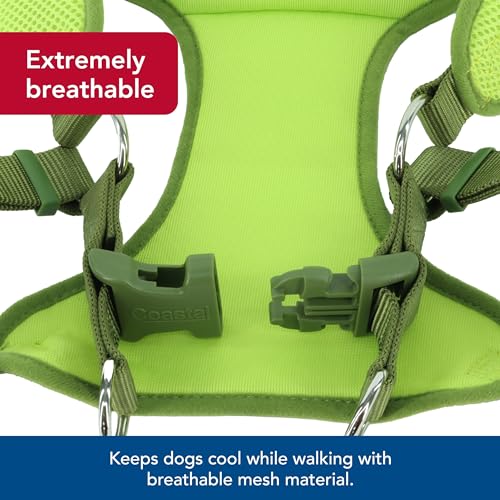Coastal Pet Comfort Soft Wrap Adjustable Dog Harness - Comfortable Harness for Dog - Adjustable Fit - Easy Step-in Design - Breathable Fabric Mesh - Lime, 3/8" x 11"-13" - Image 3