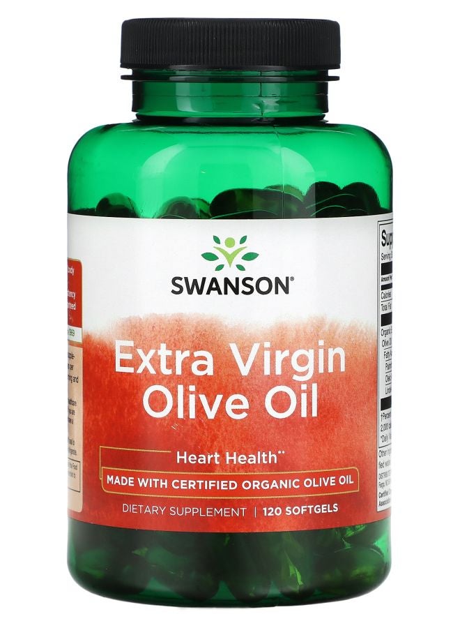 SWANSON زيت الزيتون البكر الممتاز 120 كبسولة لينة