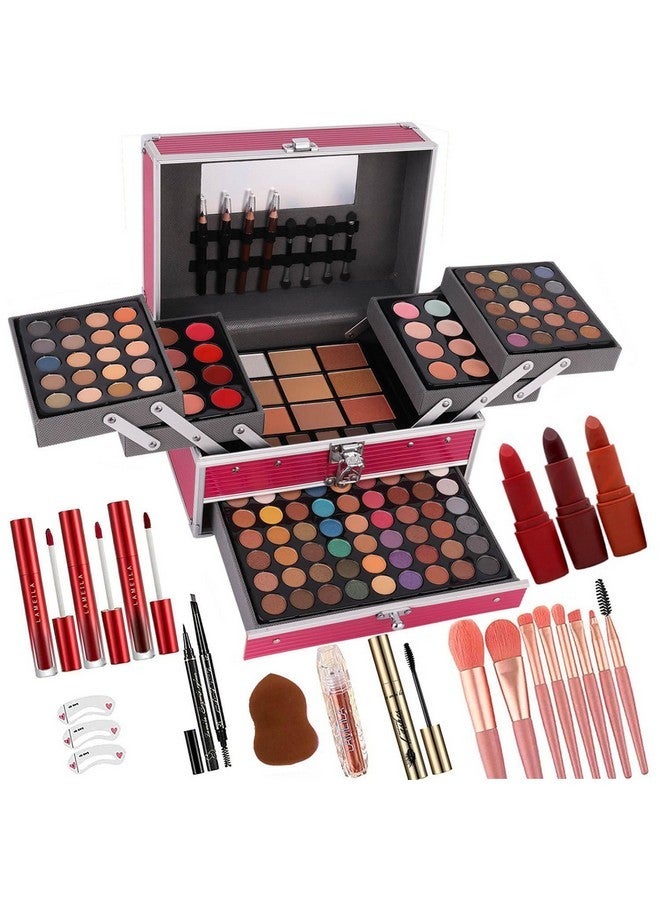UNIFULL 132 Color All- In- One Makeup For Women Full Kit,Professional Makeup Kit,Makeup Gift Set for Women &Girls,Include eyeshadow/lipstick/concealer/Lip Gloss/Eyeliner/Mascara/Makeup Brushes(Pink) - Image 1