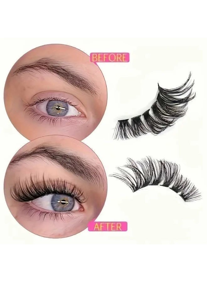 cosmiracle 700 Pieces False Eyelashes Lash Clusters Wispy Diy Cluster Eyelash Extensions D Curl Volume Eyelash Clusters Individual Lashes Fluffy Lash Clusters (30D+40D+50D）with Tweezers and Brush - Image 3