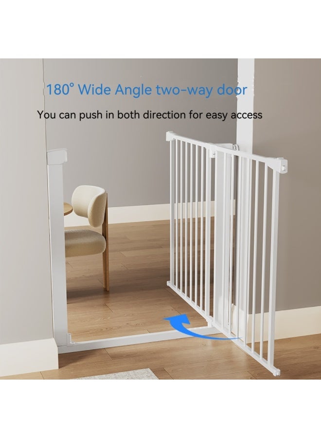 Auto Close Baby Gate 75cm with 10cm  Extension Rack，Door Pet Safety Gate for Stairs, Doorways, Indoor/Outdoor(75-94cm),Limited time special prices,End of Year Sale - Image 4