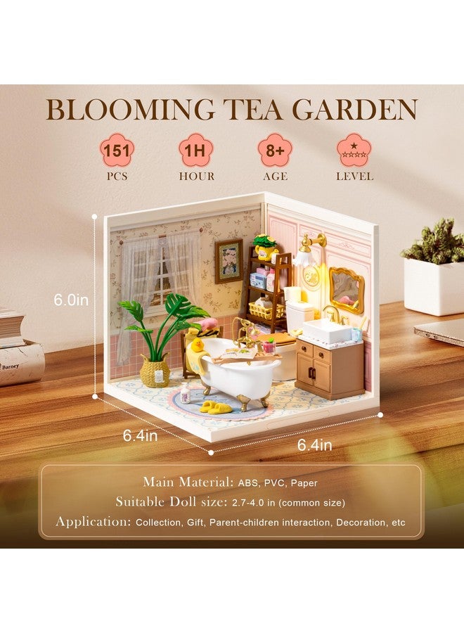 ROBOTIME Super Creator Toy Building Set DIY Miniature House Kit with LED Tiny Room Making Kit Expandable Plastic Craft Toy for Creative Play Home Decor Unique Hobby Gift (Pop Bubble Bathroom) - Image 5