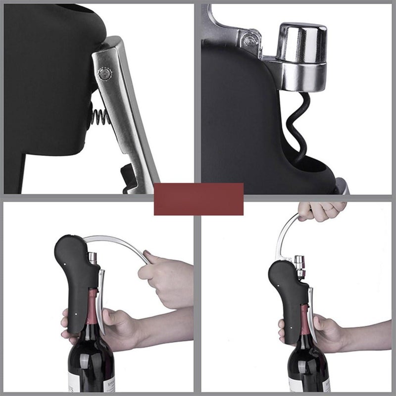 SUNBEET SUNBEET Corkscrew Portable Wine Corkscrew Kit Household Multifunctional Beer Corkscrew Red Bar Corkscrew AccessoriesFoil Cutter and Extra Replacement Spiral Worm - Image 3