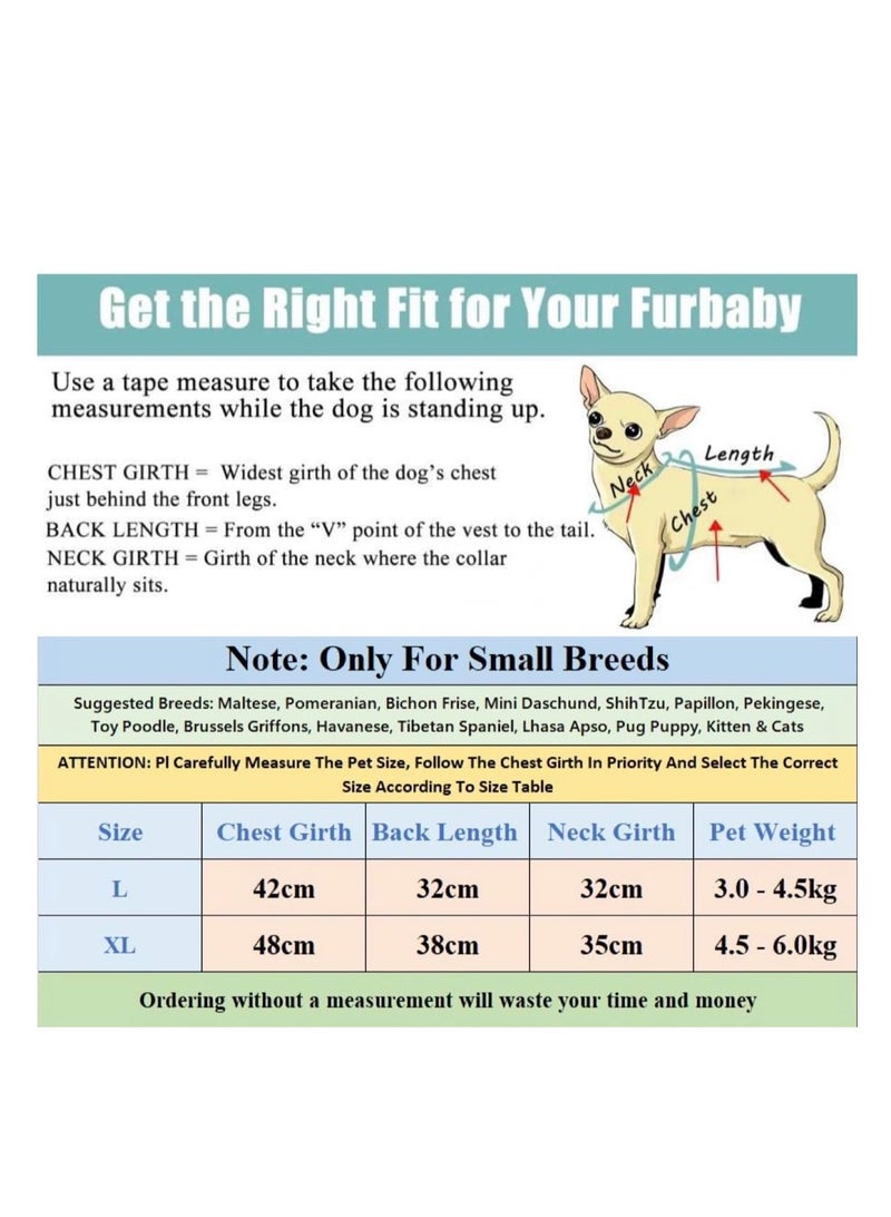 A.M Cute Floral Pattern Dog Dress with Lovely Bow Pet Apparel Dog Clothes for Small Dogs and Cats | Puppy Summer Dress Birthday Pet Apparel Dress - Image 2