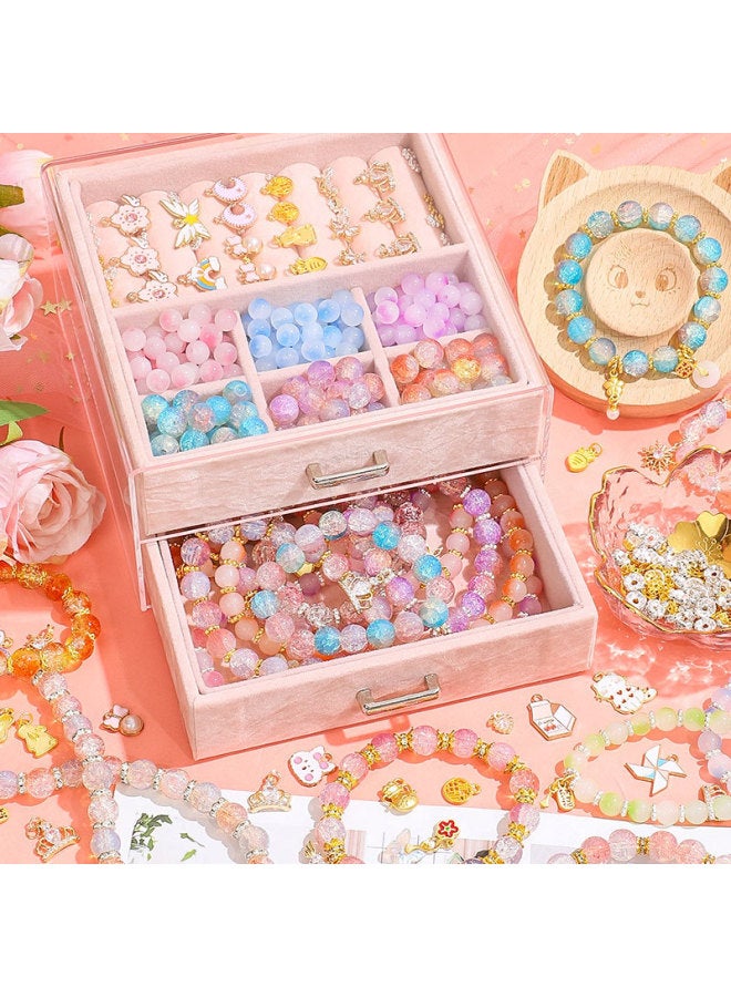 Girls' Toys 7-9 Primary School Students Online Popular Birthday Gifts For Children And Girls Over 10 Years Old 12 Girls-Color:[Experience Edition] Glass Bracelet 4 Colors 200 Beads (Kit + Gift Bag)-Specifications:No Specifications  - Image 3