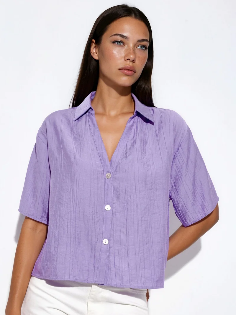 بوسيم BUSEM Women’s Cropped Relaxed Shirt