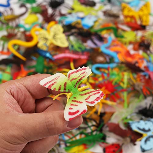 Laxdacee 100 Pcs Realistic Mini Bugs Toy, Plastic Insects Figurines For Kid Children Toddler, Fake Play Bug For Insect Themed Garden Party, Halloween Goody Bag Filler, Christmas Stocking Stuffers, Cake Topper - Image 4