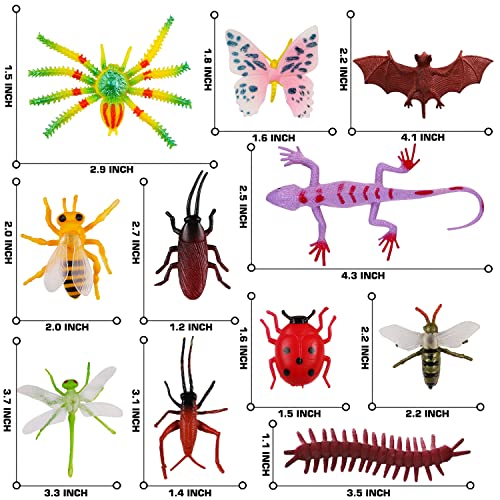 Laxdacee 100 Pcs Realistic Mini Bugs Toy, Plastic Insects Figurines For Kid Children Toddler, Fake Play Bug For Insect Themed Garden Party, Halloween Goody Bag Filler, Christmas Stocking Stuffers, Cake Topper - Image 5
