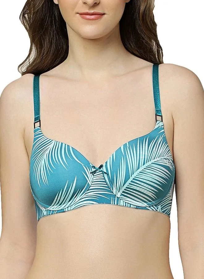 Triumph Triumph International Women's Padded | Wire Free | 110I579 Palm 36B Dark Green Polyamide T-Shirt Bra | Pack of 1