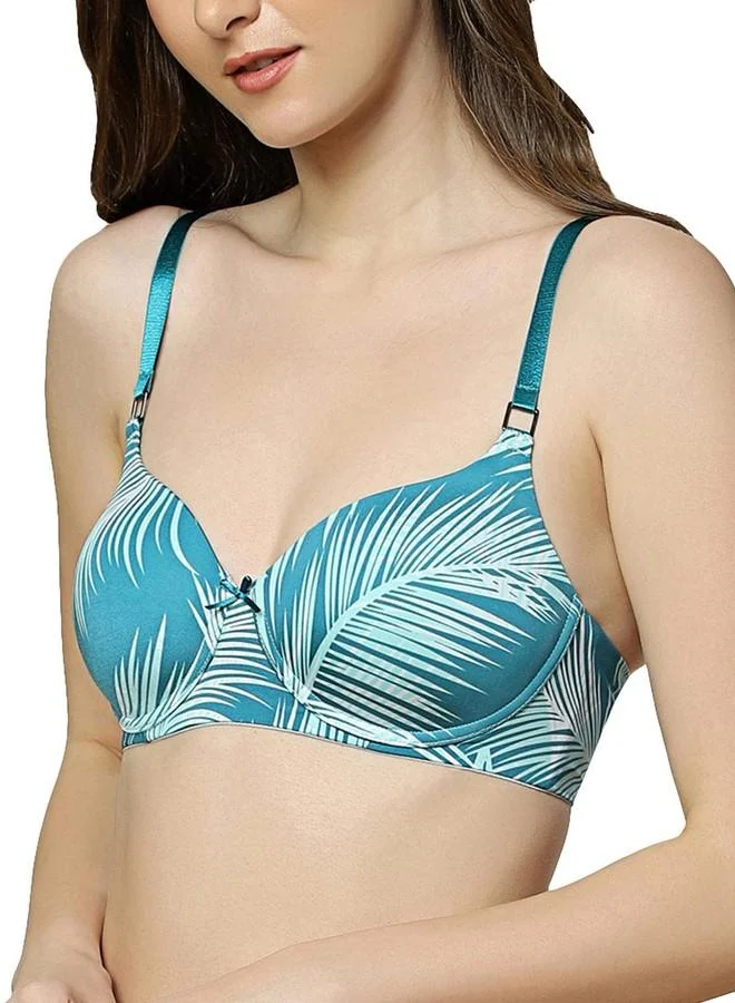Triumph Triumph International Women's Padded | Wire Free | 110I579 Palm 36B Dark Green Polyamide T-Shirt Bra | Pack of 1