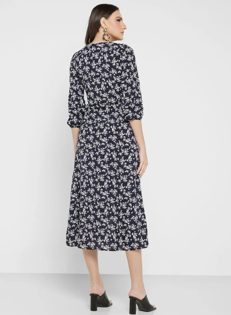 ELLA Floral Button-Up Dress