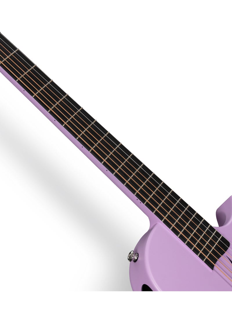 Enya Nova Go Carbon Fiber Acoustic Guitar 1/2 Size Beginner Adult Travel Acustica Guitarra w/Starter Bundle Kit of Colorful Packaging, Acoustic Guitar Strap, Gig Bag, Cleaning Cloth, String(Purple) - Image 4