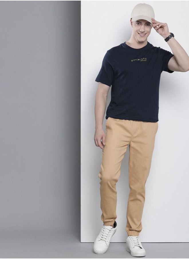 The Indian Garage Co Men Slim Fit Solid Mid-Rise Stretchable Chino Joggers  - Image 4
