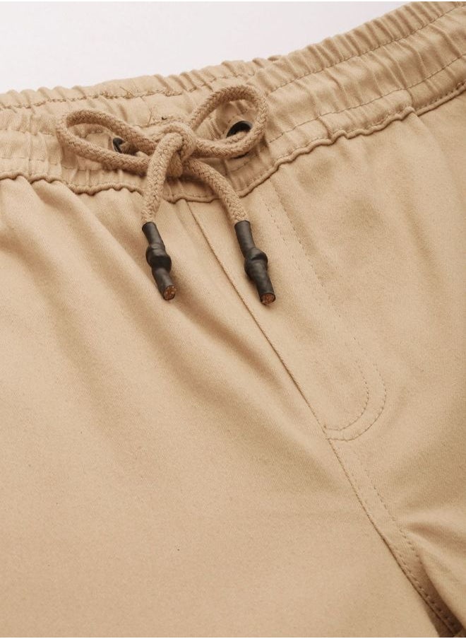 The Indian Garage Co Men Slim Fit Solid Mid-Rise Stretchable Chino Joggers  - Image 3
