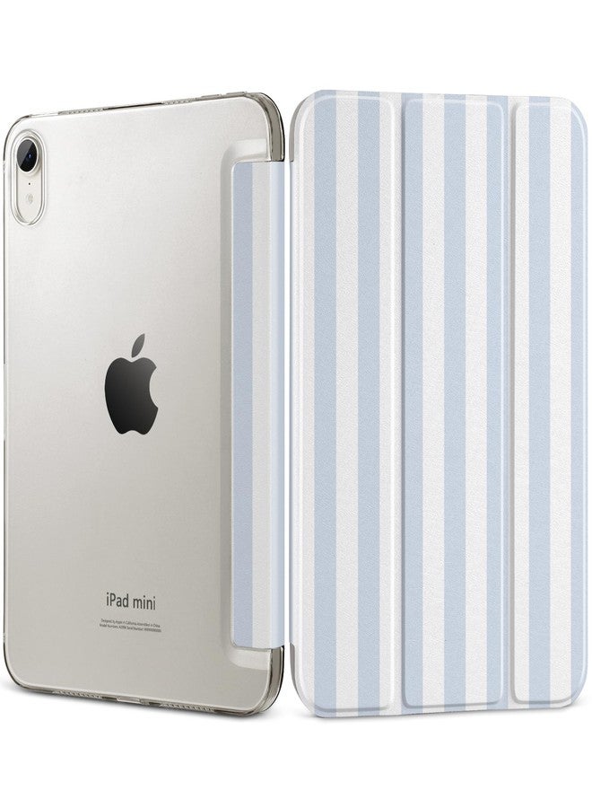 DONGKE غطاء DONGKE الذكي لجهاز iPad mini 7 (A17 Pro) 2024 و iPad mini 6 2021 مقاس 8.3 بوصة، نحيف وقابل للطي، مصنوع من البولي كربونات الصلب الشفاف، مزود بحامل خلفي، متوافق مع الجيل السابع/السادس من iPad mini [تشغيل/إيقاف تلقائي] - مخطط - Image 1