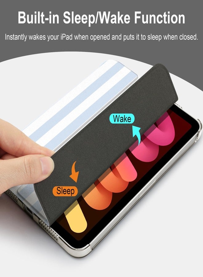 DONGKE غطاء DONGKE الذكي لجهاز iPad mini 7 (A17 Pro) 2024 و iPad mini 6 2021 مقاس 8.3 بوصة، نحيف وقابل للطي، مصنوع من البولي كربونات الصلب الشفاف، مزود بحامل خلفي، متوافق مع الجيل السابع/السادس من iPad mini [تشغيل/إيقاف تلقائي] - مخطط - Image 4
