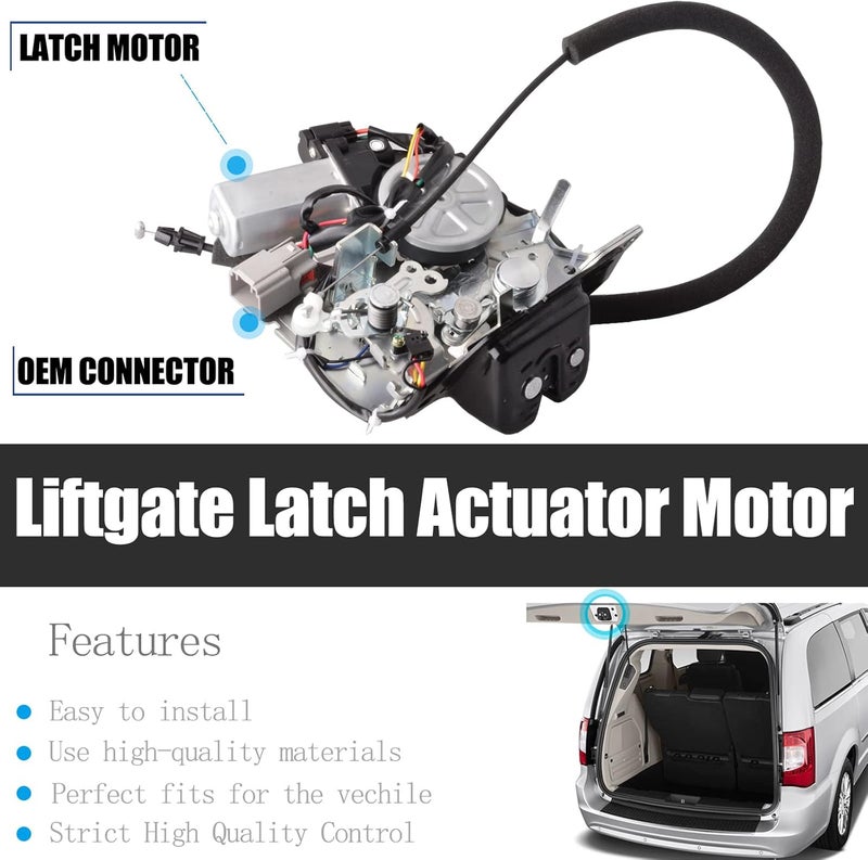 Unikpas Rear Power Liftgate Latch Actuator Motor for Dodge Grand Caravan, Chrysler Town & Country, Jeep Commander - Image 2