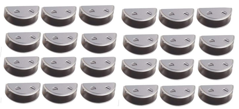 4 Ever Stainless Steel D Type Glass Shelf Bracket 2 Inches 8 MM Silver Pack of 24 Pcs - Image 1