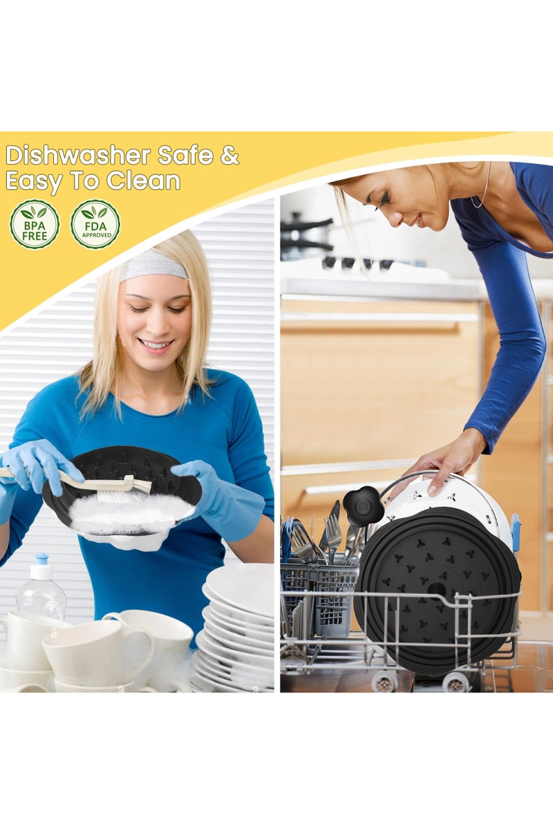 CMGTYYD Chicken Chopper with Removable Plate Meat Chopper with Strong Grip and Sharp Spikes for Cutting Meat, Vegetables (Black) 25CM, Visible Chicken Breast Chopper Tool, Large Meat Shredder, Ergonomic Handle, Non-slip, Heat Resistant, Dishwasher Safe - Image 5