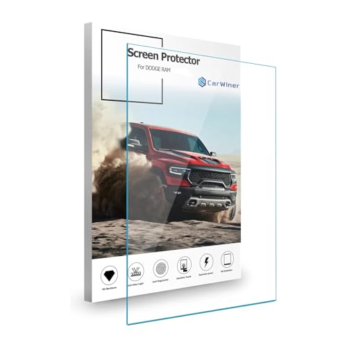 Carwiner Compatible with Dodge Ram HD Screen Protector 12 Inch 2019-2025 1500 2500 3500 Anti Glare Fingerprint Navigation Protection Tempered Glass Accessories (HD) - Image 5