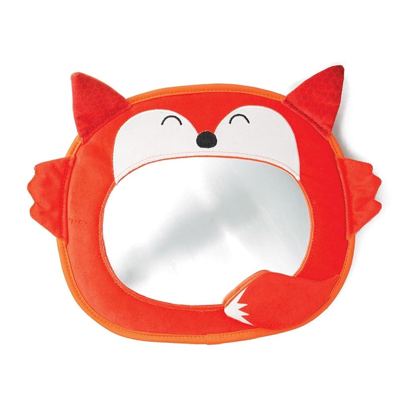 Diono Easy View Fox Character Baby Car Mirror Safety Car Seat Mirror for Rear Facing Infant Fully Adjustable Wide Crystal Clear View Shatterproof Crash Tested - Image 1