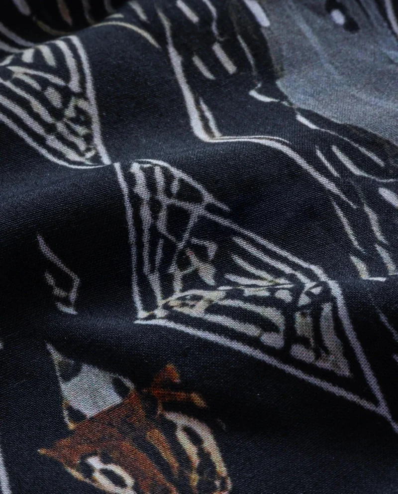 Rare Rabbit Men's Decorative Print Shirt