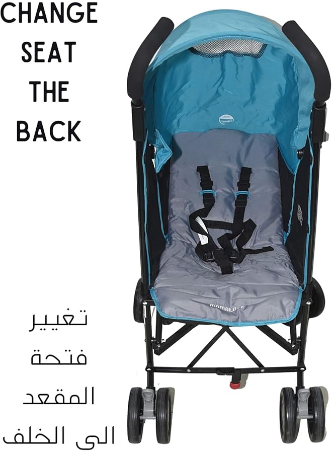 Mama Love Foldable Baby Stroller 5B26C Turquoise - Image 2