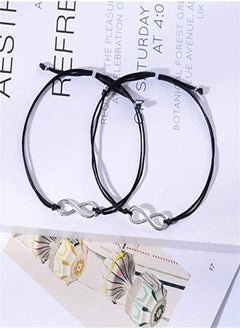 ORiTi Pinky Promise Distance Matching Bracelets for Couples Best Friend  Friendship Adjustable Cord Relationship Him and Her Girlfriend Boyfriend Valentine's Day  - Image 2