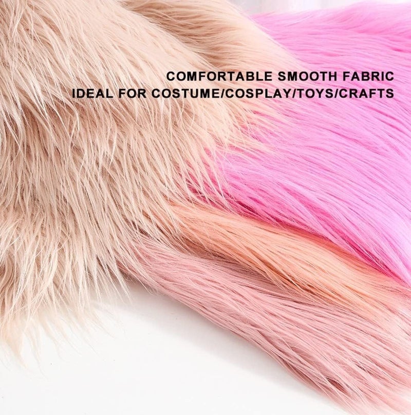Faux Fur Faux Fur Fabric 180x50cm Long Pile Faux Fur Fabric for Fursuits, Arts Crafts, Toys, Decorations Use Fake Fur Fabric for DIY, Craft Fur Decoration (Color : Purple) - Image 3
