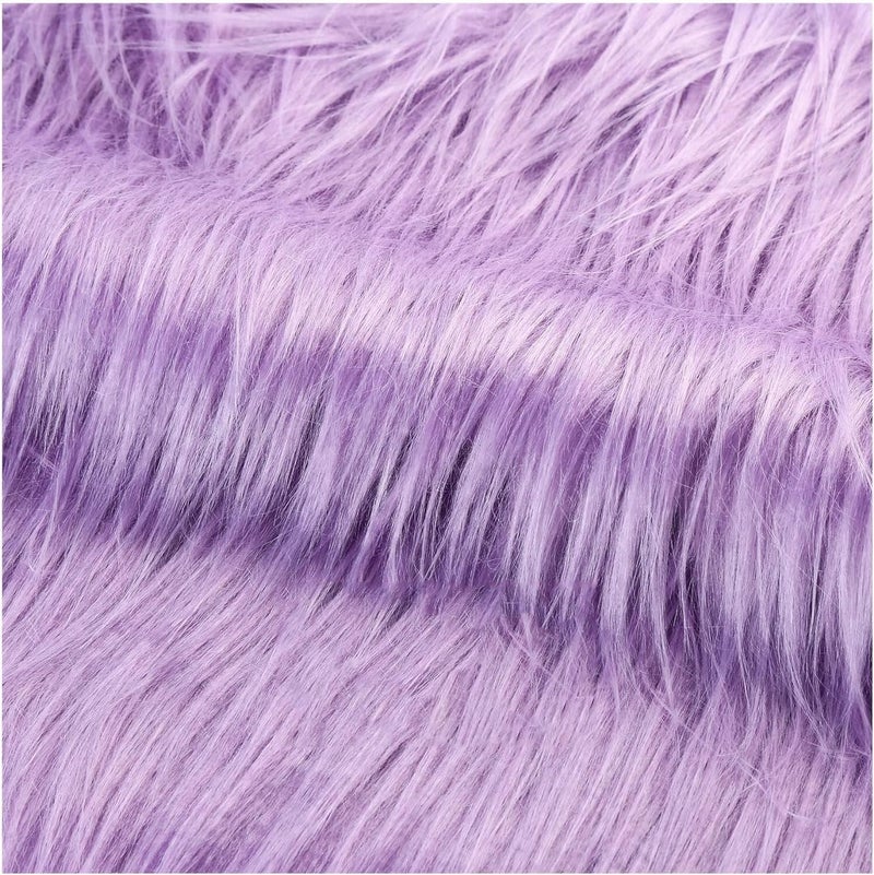 Faux Fur Faux Fur Fabric 180x50cm Long Pile Faux Fur Fabric for Fursuits, Arts Crafts, Toys, Decorations Use Fake Fur Fabric for DIY, Craft Fur Decoration (Color : Purple) - Image 1